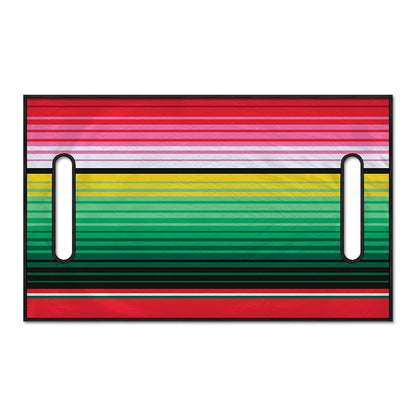 Colorful Mexican Serape Stripe Print Golf Cart Seat Cover