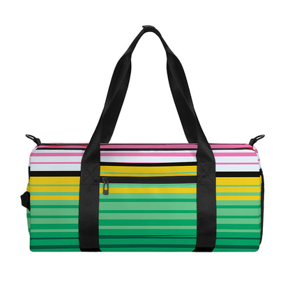 Colorful Mexican Serape Stripe Print Gym Bag