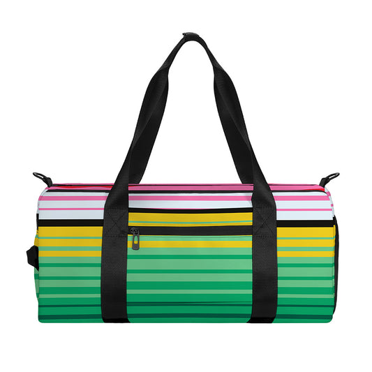 Colorful Mexican Serape Stripe Print Gym Bag