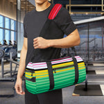 Colorful Mexican Serape Stripe Print Gym Bag