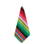 Colorful Mexican Serape Stripe Print Hand Towel