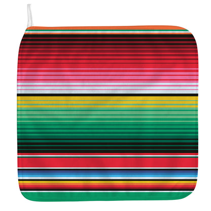 Colorful Mexican Serape Stripe Print Hand Towel