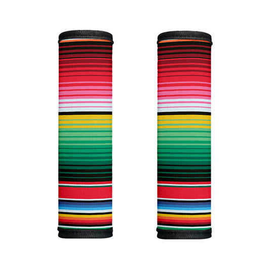 Colorful Mexican Serape Stripe Print Handle Covers