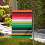 Colorful Mexican Serape Stripe Print House Flag