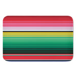 Colorful Mexican Serape Stripe Print Indoor Door Mat
