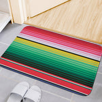 Colorful Mexican Serape Stripe Print Indoor Door Mat