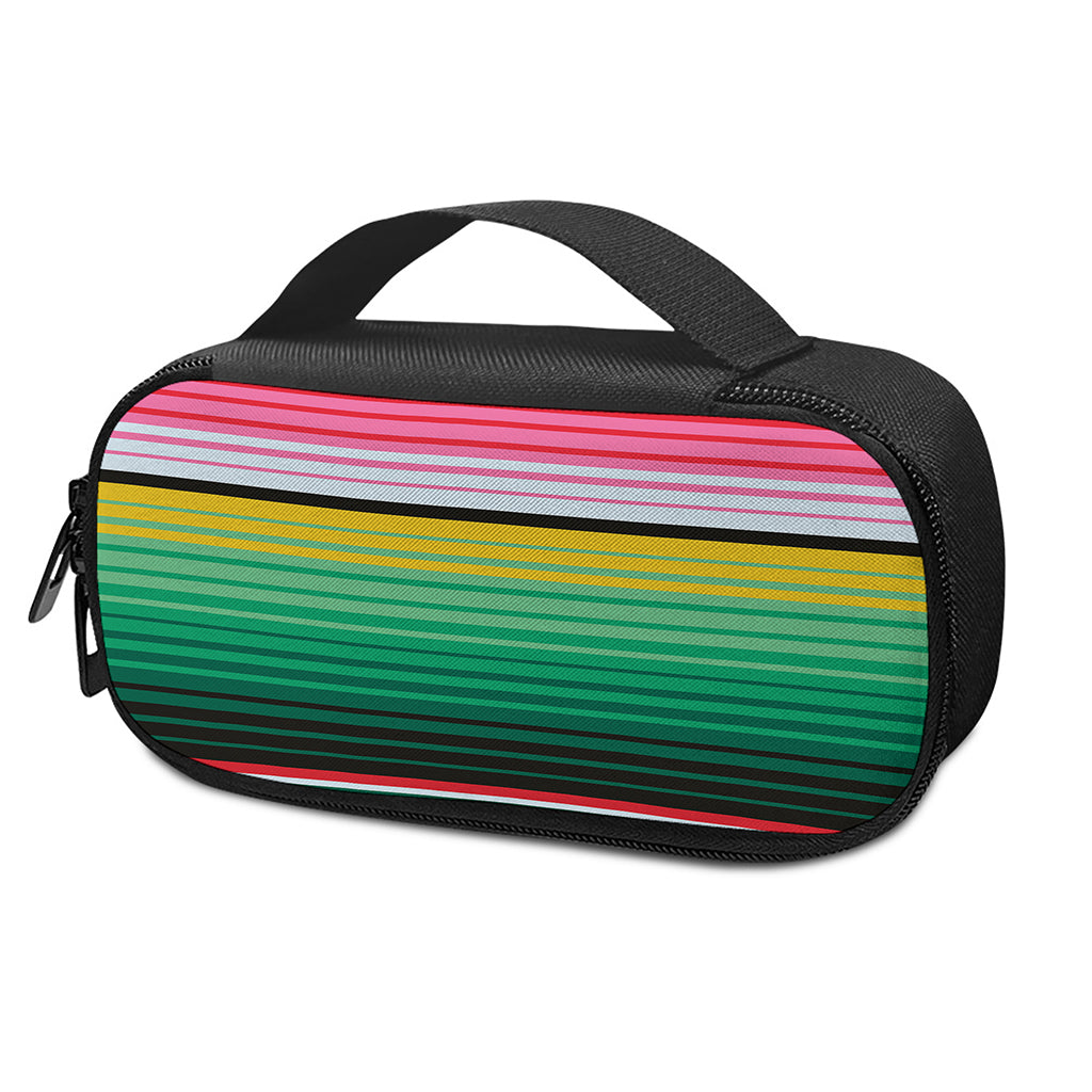 Colorful Mexican Serape Stripe Print Insulin Cooler Travel Case
