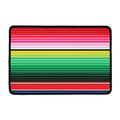 Colorful Mexican Serape Stripe Print Kitchen Mat
