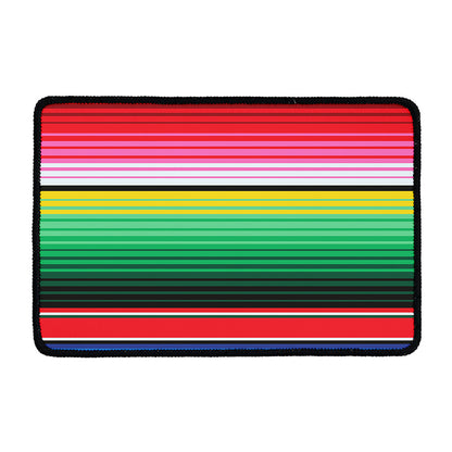 Colorful Mexican Serape Stripe Print Kitchen Mat