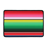 Colorful Mexican Serape Stripe Print Kitchen Mat