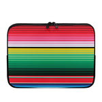 Colorful Mexican Serape Stripe Print Laptop Sleeve