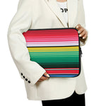 Colorful Mexican Serape Stripe Print Laptop Sleeve