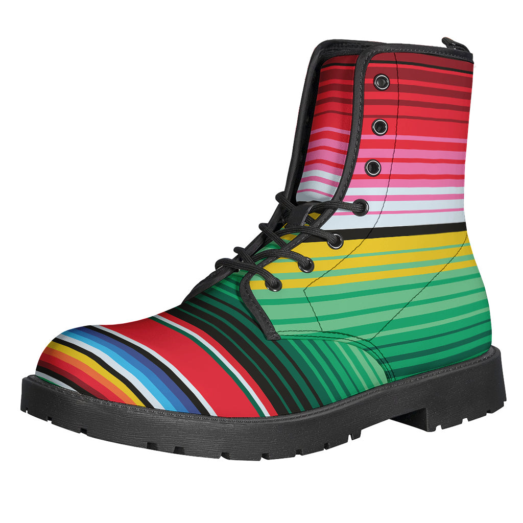 Colorful Mexican Serape Stripe Print Backpack