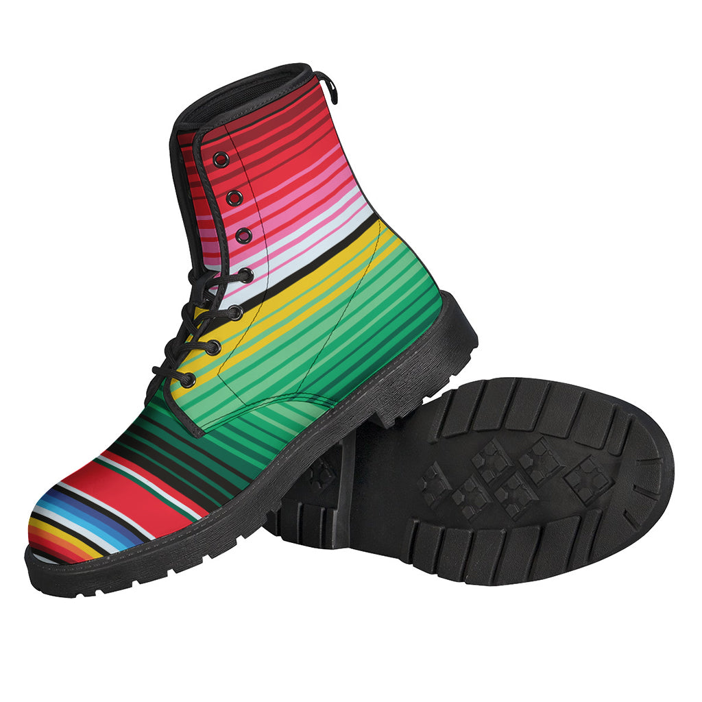 Colorful Mexican Serape Stripe Print Backpack