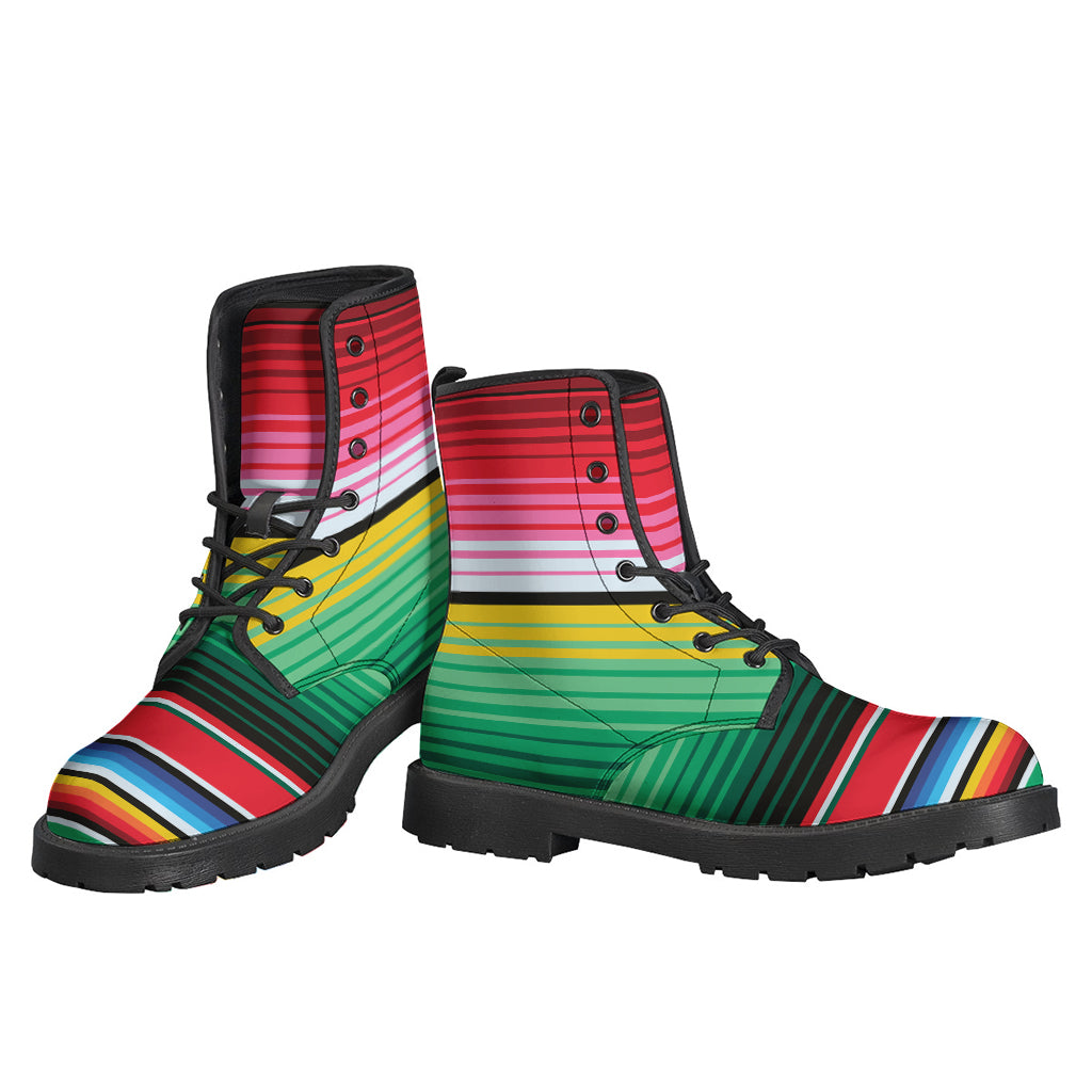 Colorful Mexican Serape Stripe Print Backpack