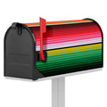 Colorful Mexican Serape Stripe Print Mailbox Cover