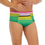 Colorful Mexican Serape Stripe Print Men's Briefs