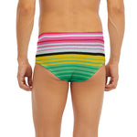 Colorful Mexican Serape Stripe Print Men's Briefs