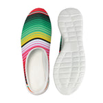 Colorful Mexican Serape Stripe Print Mesh Casual Shoes