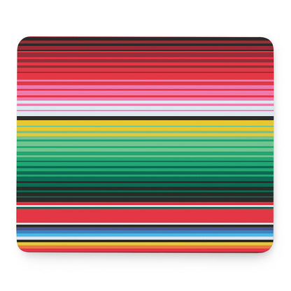 Colorful Mexican Serape Stripe Print Mouse Pad
