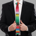 Colorful Mexican Serape Stripe Print Necktie