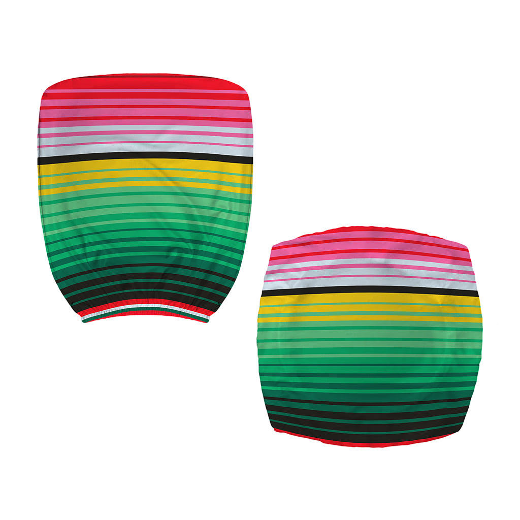 Colorful Mexican Serape Stripe Print Office Chair Cover