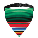 Colorful Mexican Serape Stripe Print Over The Collar Dog Bandana