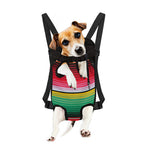 Colorful Mexican Serape Stripe Print Pet Carrier Backpack