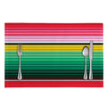 Colorful Mexican Serape Stripe Print Placemat