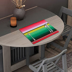 Colorful Mexican Serape Stripe Print Placemat