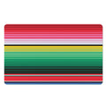 Colorful Mexican Serape Stripe Print Polyester Doormat