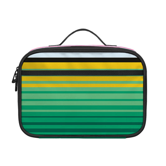 Colorful Mexican Serape Stripe Print Portable Lunch Bag