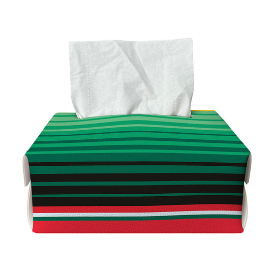 Colorful Mexican Serape Stripe Print Rectangle Tissue Box Cover