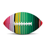Colorful Mexican Serape Stripe Print Rugby Ball