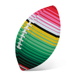 Colorful Mexican Serape Stripe Print Rugby Ball