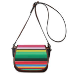 Colorful Mexican Serape Stripe Print Saddle Bag