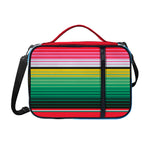 Colorful Mexican Serape Stripe Print Shoulder Strap Bible Bag