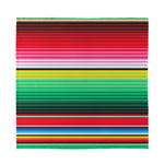 Colorful Mexican Serape Stripe Print Silk Bandana