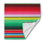 Colorful Mexican Serape Stripe Print Silk Bandana