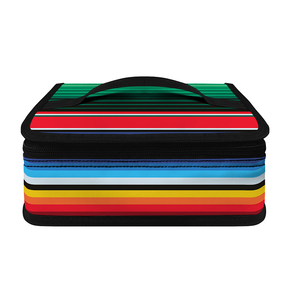 Colorful Mexican Serape Stripe Print Small Lunch Bag