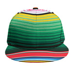 Colorful Mexican Serape Stripe Print Snapback Cap