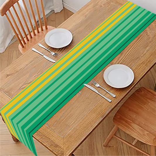 Colorful Mexican Serape Stripe Print Table Runner