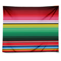 Colorful Mexican Serape Stripe Print Tapestry