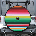 Colorful Mexican Serape Stripe Print Tire Cover With Camera Hole