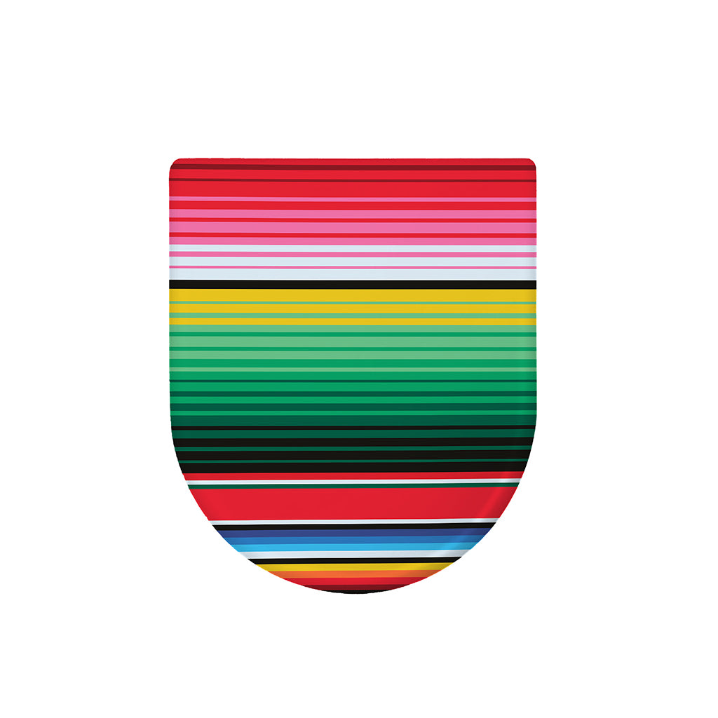 Colorful Mexican Serape Stripe Print Toilet Lid Cover