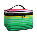 Colorful Mexican Serape Stripe Print Travel Makeup Bag