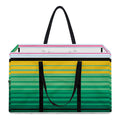Colorful Mexican Serape Stripe Print Utility Tote Bag