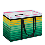 Colorful Mexican Serape Stripe Print Utility Tote Bag