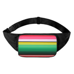Colorful Mexican Serape Stripe Print Waist Bag