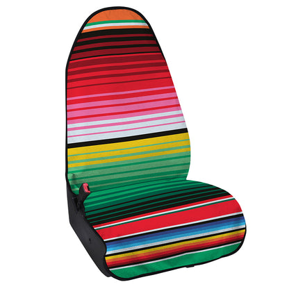 Colorful Mexican Serape Stripe Print Waterproof Car Seat Cover